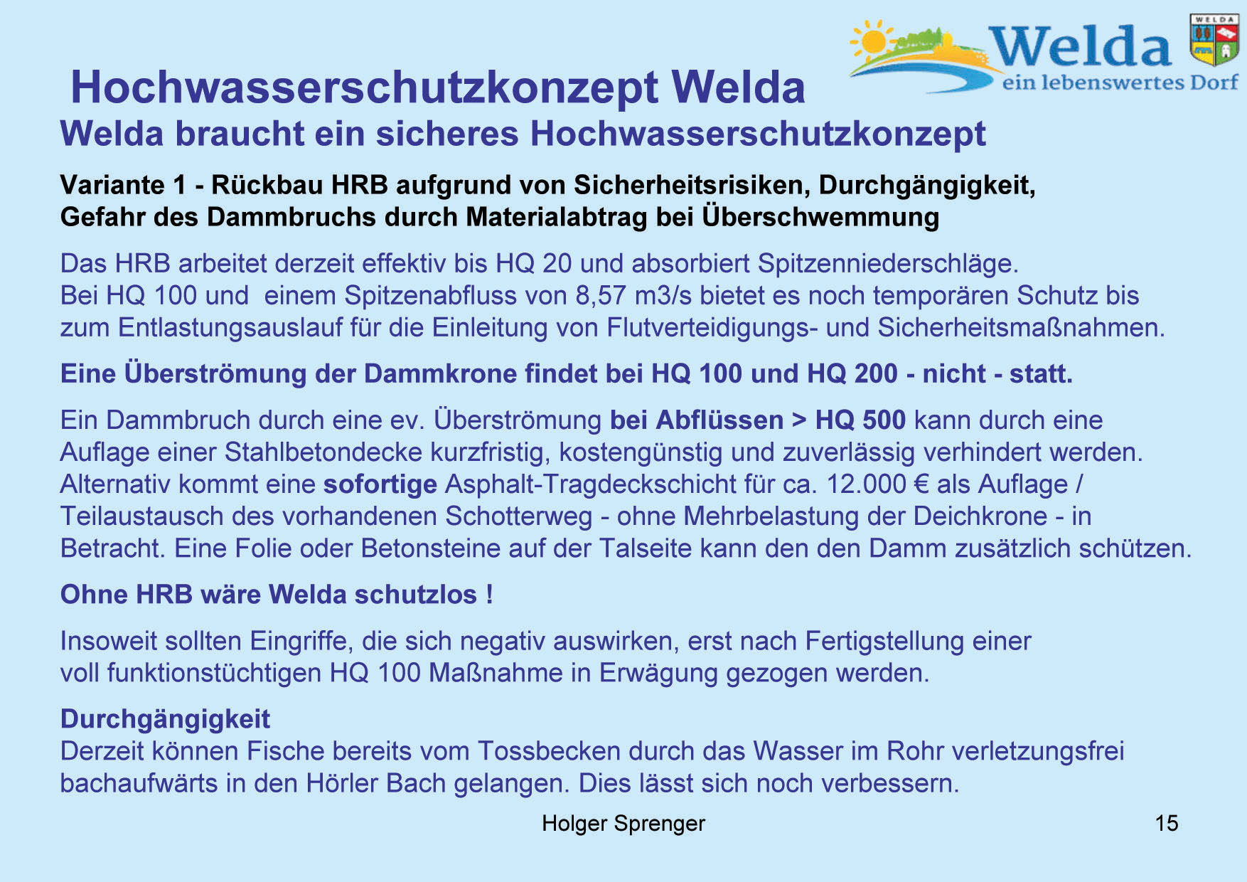 Hochwasserschutz Welda 